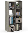 Furinno Pelli Cubic Storage Cabinet, French Oak Grey/Black by Furinno-FitsYourSpaceFitsYourBudget