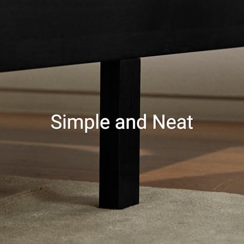 Full Bed Frame Classic Wood Platform, Noise Free, Under Bed Storage, No Box - Image 4