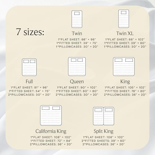 King Size Sheets Set, Cooling & Soft Deep Pocket Bed Sheets - Image 4