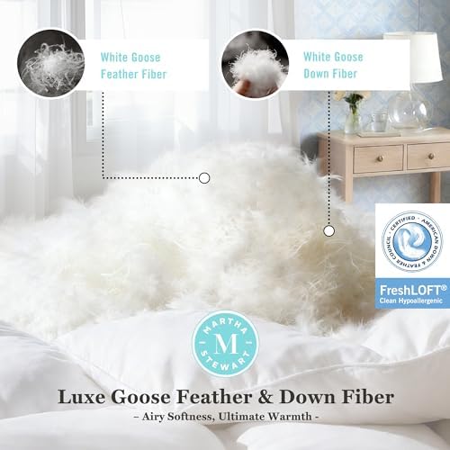Martha Stewart Luxury White Goose Feathers Down Fiber Comforter Twin Size - Image 3