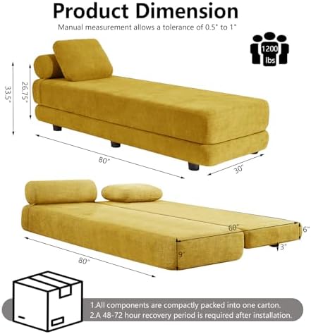 80-Inch Inch Upholstered Daybed, Chaise Lounge Chair Indoor - Image 2