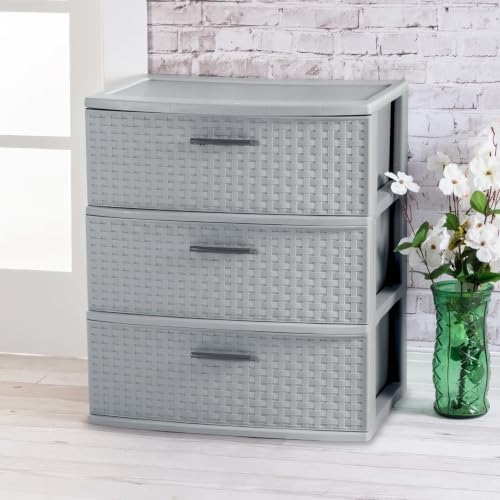 Sterilite Wide 3-Drawer Weave Storage Unit - Image 4