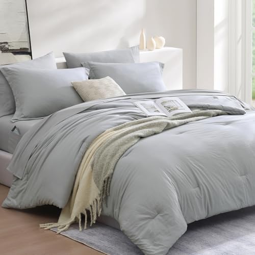 King Size Comforter Set- 7 Pieces Prewashed Bed in a Bag King Bedding Sets - Image 3