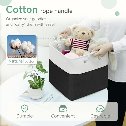11 inch Cube Storage Bin with Handles 6 Pack - Image 5