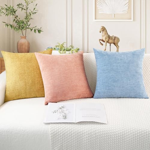 CaliTime Decorative Couch Throw Pillow Covers 24 X 24 Inches Baby Blue - Image 5