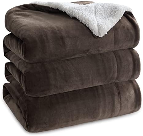 Bedsure GentleSoft Sherpa Fleece Blankets King Size by BEDSURE