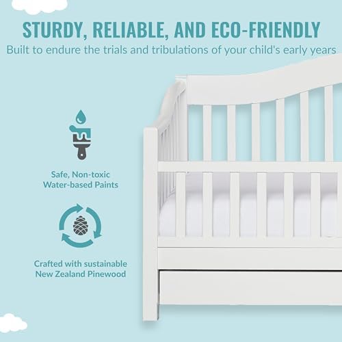 Dream On Me Toddler Day Bed in White – Greenguard Gold & Baby Safety Alliance - Image 4