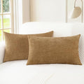 CaliTime Decorative Couch Throw Pillow Covers 20 X 12 Inches Apricot Brown by CaliTime