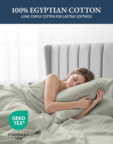 LANE LINEN Bed Sheets Queen Size 100% Egyptian Cotton Sateen - Image 4