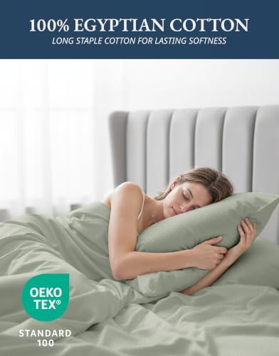 LANE LINEN King Size Sheets Deep Pocket Set Sateen - Image 4