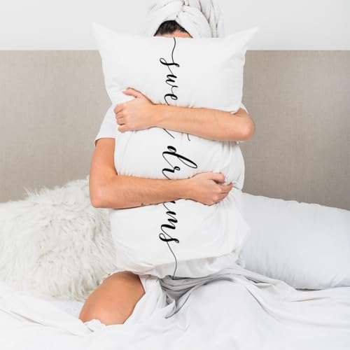 HONLUNG Sweet Dreams Throw Pillow Covers, Bed Decorative Pillows Covers - Image 2