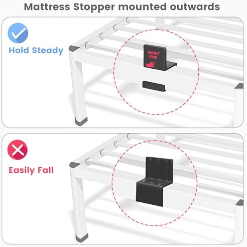 10 Inch King Size Metal Platform Bed Frame - Image 6