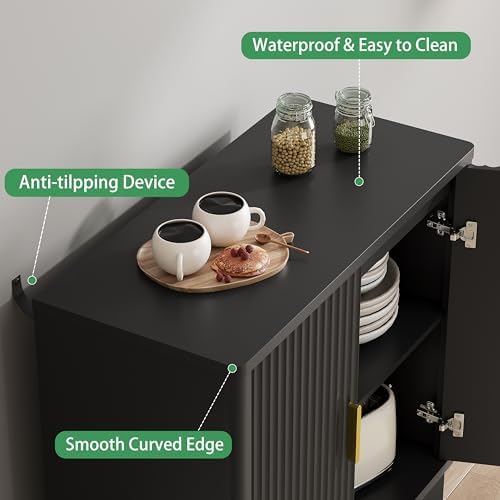 Xixini Fluted Sideboard Buffet Cabinet - Image 5