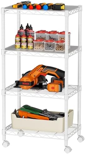 4 Small Wire Shelves Kitchen Pantry Close Home Organizers and Storage Bathroom by SINGAYE