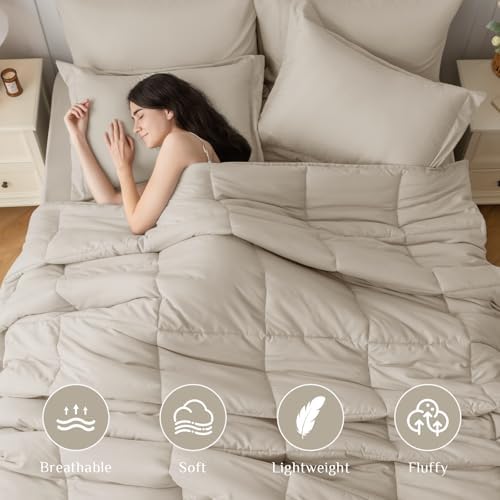 JOLLYVOGUE Twin Comforter Set, Ultra-Soft Bed in a Bag Twin Size 5 Pieces - Image 2