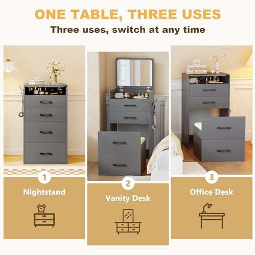 Lvifur Small 3-in-1 Vanity Desk - Image 2