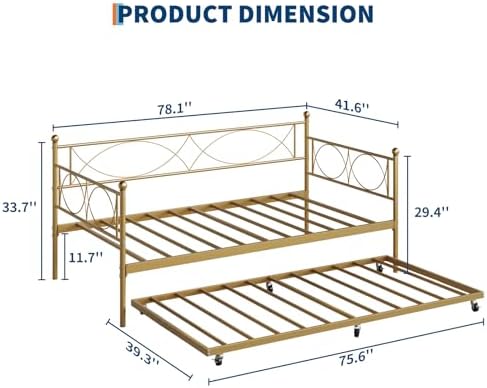 GAOMON Daybed with Trundle - Image 2