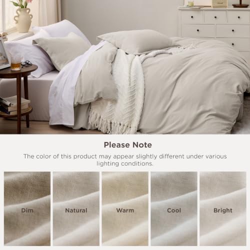 Bedsure Prewashed Oversized King Duvet Cover, Cotton-Like Soft Set - Image 4