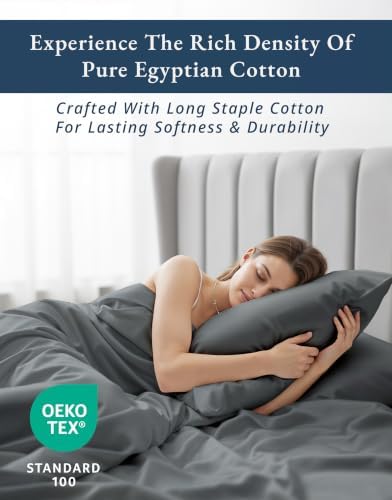 Lane Linen Split King Sheets 100% Egyptian Cotton Sateen - Image 4