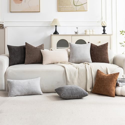 Set of 4 Soft Textured Throw Pillow Covers 18x18 Inch Cozy Decorative Farmhouse - Image 2