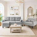 Convertible Sectional Sofa Set, Small L Shaped 3 Seat Couch by Jarenie