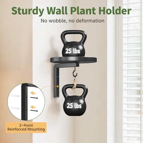 LASZOLA Plant Hanger Holder Window Shelf Wall Mounted Indoor - Image 3