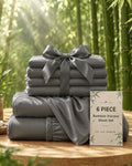 6 Piece Full Size Sheets Set, Rayon Derived from Bamboo by akkialla