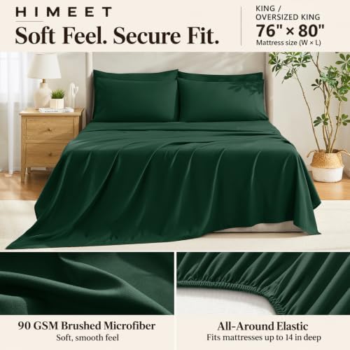 HIMEET King Size Comforter Set Emerald Green, 7 Pieces Bed in a Bag - Image 5