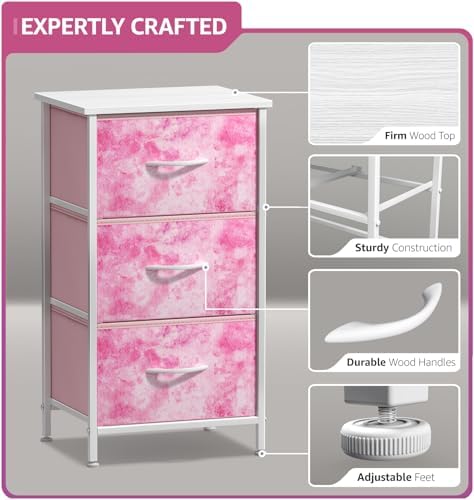 Sorbus Nightstand with 3 Drawers - Image 4