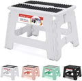 9" Folding Step Stool, Non-Slip Surface Stool by ACSTEP