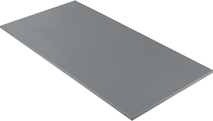 Kaboon Grey Table Top 30" D x 47.25" W, Solid One-Piece Desktop, Universal Wood Countertop, Reversible Laminate Top, Double Desks, L-Desk DIY, for Home and Commercial