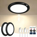2 Pack Rechargeable Motion Sensor Ceiling Light Wireless Closet Light Black by Unknown