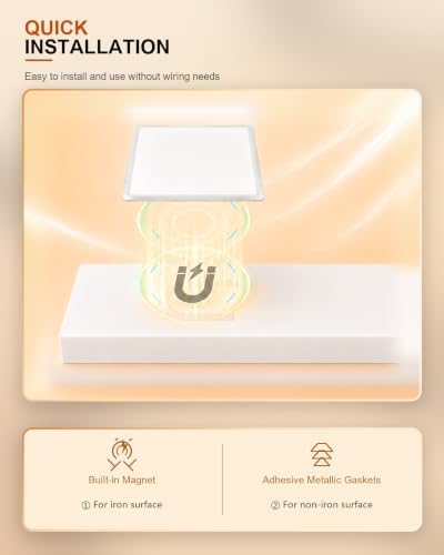 4-Pack 10 inch LED Rechargeable Under Cabinet Lights Motion Sensor - Image 6