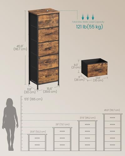 SONGMICS Dresser for Bedroom, Tall Dresser - Image 2