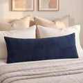 Fancy Homi Set of 1 Navy Blue Boho Long Lumbar Body Decorative Throw Pillow by Fancy+Homi