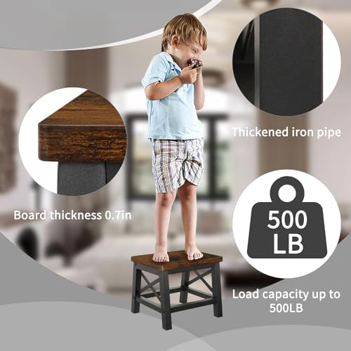 Wooden Step Stool for Adults and Kids, Step Stool for High Bed - Image 5