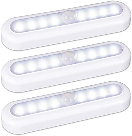 STAR-SPANGLED 7” Motion Sensor Lights Indoor AAA Battery, 3 Pack Cool White by STAR-SPANGLED