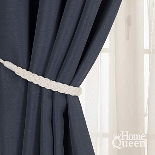Home Queen Hand Braided Curtain Tie Back, Buckle Holdback Drapery Curtain - Image 3
