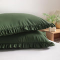 BEDSUM Queen Ruffled Pillow Shams by BEDSUM