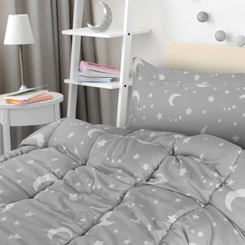 Utopia Bedding 3 Pc Kids Twin Comforter Set, Moon Star - Image 4