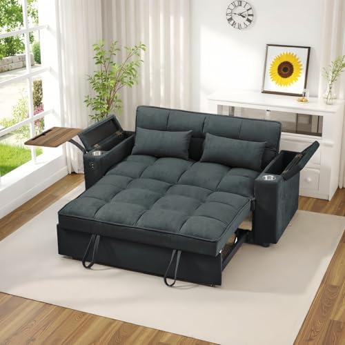 oaaktu 65''Convertible Sleeper Sofa Bed, 3-in-1 Pull Out Couch Bed by Unknown