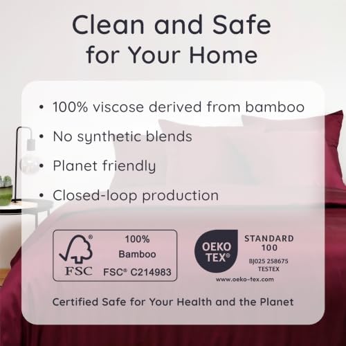 Bambaw 100% Viscose Derived from Bamboo Queen Sheet Set, 6 Piece Set - Image 6