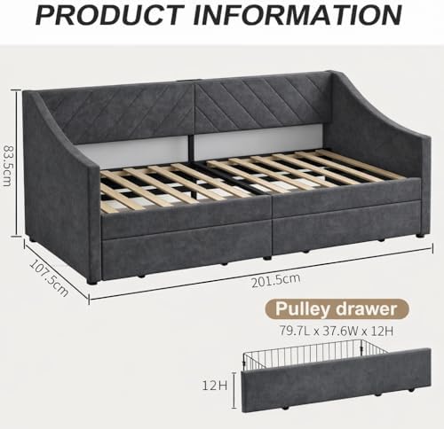 Upholstered Twin Size Daybed - Image 2
