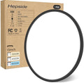 hepside 15.8INCH Big Dimmable Flush Mount Ceiling Light Fixture Black, 3CCT by Hepside