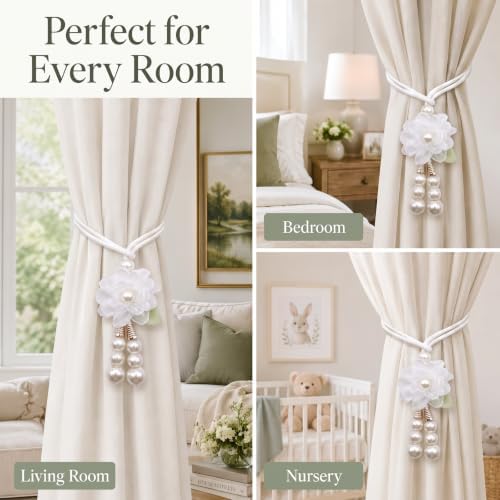 Adjustable Curtain Tiebacks， 4pcs Hand-Woven Rope - Image 4