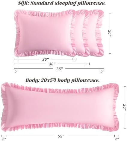 BEDSUM Standard Ruffled Pillow Shams - Image 3
