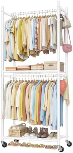 HOMIDEC Clothes Rack, 79.7" Double-Tier Clothing Rack - Image 2