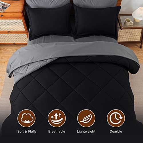 7pcs Reversible Comforter Set Full Down Alternative Bedding Sets - Image 2