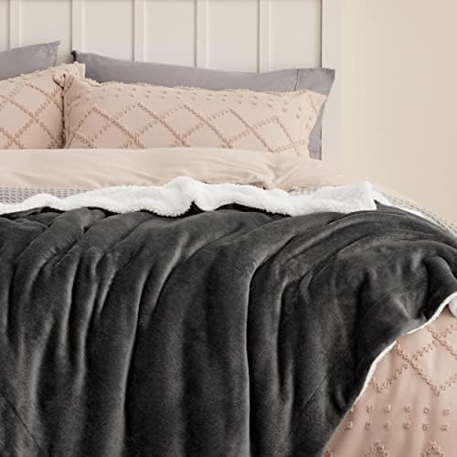 Bedsure GentleSoft Sherpa Fleece Blankets King Size - Image 4