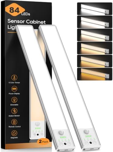 10.5 Inch Under Cabinet Lighting, 6 Color Temps Motion Sensor Light Indoor by DiDiskyCabinetLights